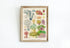 rustic wood frame Great Barrier Reef vintage print wall art